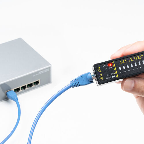 LANテスター（PoEチェッカー機能・RJ-45・RJ-11・親機/子機脱着可