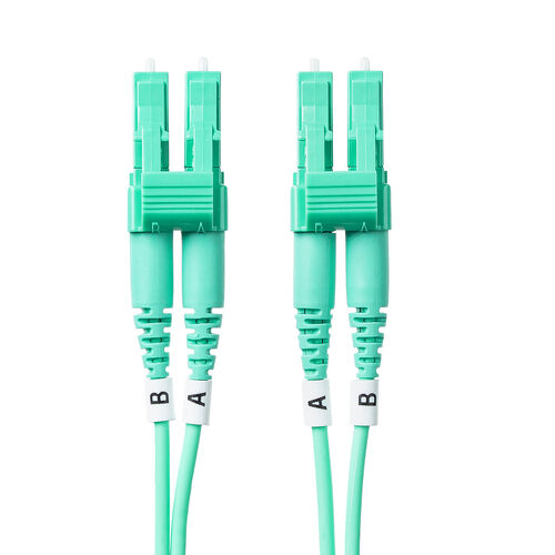 光ファイバケーブル（OM3・10GBASE-SR/SW規格・10Gbps・マルチモード・LC×2-LC×2・メガネ型・2芯・ショートブーツ・デュプレックス・50μm・10m）