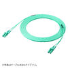 光ファイバケーブル（OM3・10GBASE-SR/SW規格・10Gbps・マルチモード・LC×2-LC×2・メガネ型・2芯・ショートブーツ・デュプレックス・50μm・10m）