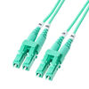 光ファイバケーブル（OM3・10GBASE-SR/SW規格・10Gbps・マルチモード・LC×2-LC×2・メガネ型・2芯・ショートブーツ・デュプレックス・50μm・30m）