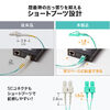 光ファイバケーブル（OM3・10GBASE-SR/SW規格・10Gbps・マルチモード・LC×2-SC×2・メガネ型・2芯・ショートブーツ・デュプレックス・50μm・20m）