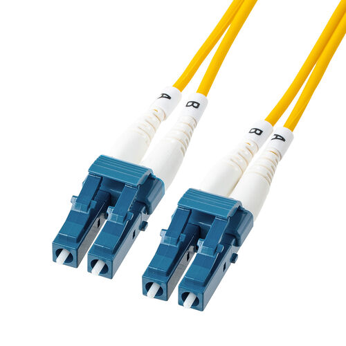 光ファイバケーブル（OS2・10GBASE-LR/ER/ZR規格・10Gbps・シングルモード・LC×2-LC×2・メガネ型・2芯・ショートブーツ・デュプレックス・SM 9μm・3m）