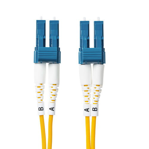 光ファイバケーブル（OS2・10GBASE-LR/ER/ZR規格・10Gbps・シングルモード・LC×2-LC×2・メガネ型・2芯・ショートブーツ・デュプレックス・SM 9μm・10m）