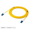 光ファイバケーブル（OS2・10GBASE-LR/ER/ZR規格・10Gbps・シングルモード・LC×2-LC×2・メガネ型・2芯・ショートブーツ・デュプレックス・SM 9μm・30m）