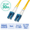光ファイバケーブル（OS2・10GBASE-LR/ER/ZR規格・10Gbps・シングルモード・LC×2-LC×2・メガネ型・2芯・ショートブーツ・デュプレックス・SM 9μm・30m）