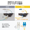 光ファイバケーブル（OS2・10GBASE-LR/ER/ZR規格・10Gbps・シングルモード・LC×2-SC×2・メガネ型・2芯・ショートブーツ・デュプレックス・SM・9μm・1m）