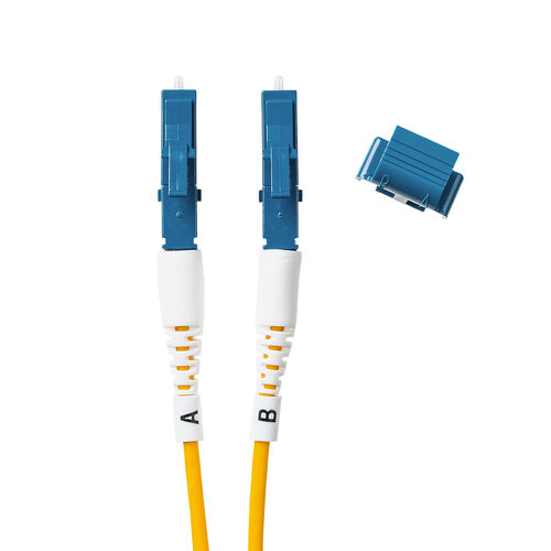 光ファイバケーブル（OS2・10GBASE-LR/ER/ZR規格・10Gbps・シングルモード・LC×2-SC×2・メガネ型・2芯・ショートブーツ・デュプレックス・SM・9μm・5m）