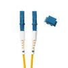 光ファイバケーブル(OS2・10GBASE-LR/ER/ZR規格・10Gbps・シングルモード・LC×2-SC×2・メガネ型・2芯・ショートブーツ・デュプレックス・SM・9μm・30m）