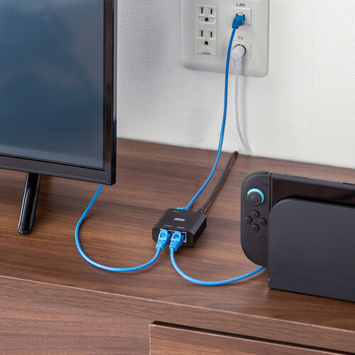 スイッチングハブ（LANハブ・ギガビット・3ポート・Type-C給電・超小型・アルミ筐体・AUTO-MDIX・2分配）