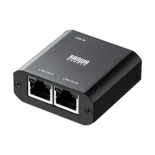 スイッチングハブ（LANハブ・ギガビット・3ポート・Type-C給電・超小型・アルミ筐体・AUTO-MDIX・2分配）