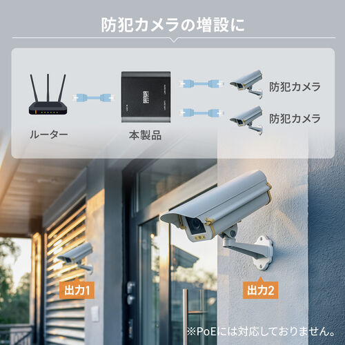 スイッチングハブ（LANハブ・ギガビット・3ポート・Type-C給電・超小型・アルミ筐体・AUTO-MDIX・2分配）