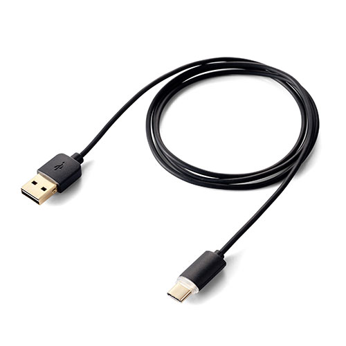 コネクタ両面対応Type-C充電ケーブル（急速充電可能・USB A/Type-C・ケーブル長1m・LED内蔵）