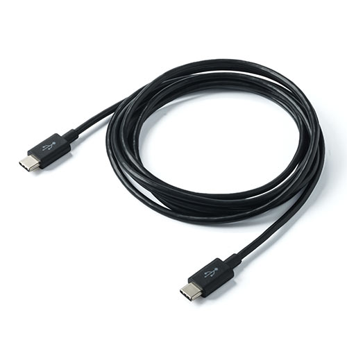 USB タイプCケーブル(USB2.0対応・Type-Cオス/Type-Cオス・USB-IF認証済み・2m・ブラック)
