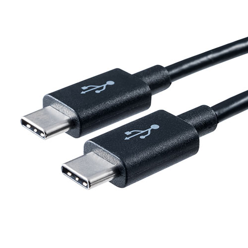 USB タイプCケーブル（USB2.0対応・Type-Cオス/Type-Cオス・USB-IF認証済み・2m・ブラック）