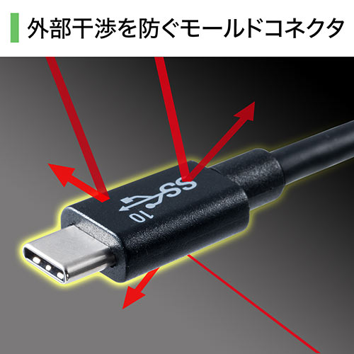 USB タイプCケーブル（USB3.1・Gen2・Type-Cオス/USB3.0 microB・USB-IF認証済み・1m・ブラック）