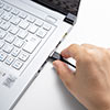コネクタ両面対応マグネット着脱式USB Type-C充電ケーブル（QuickCharge・スマートフォン・充電・通信・2A対応・ケーブル長1m・ブラック）