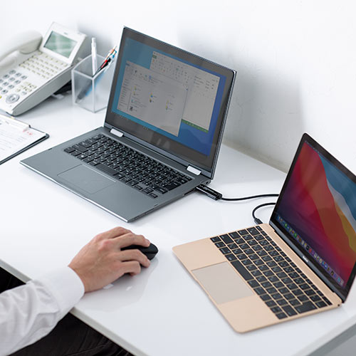 USBリンクケーブル USB3.2 Gen1 PC間 高速データ転送 データ移行 Windows/Mac両対応 Type-Cコネクタ