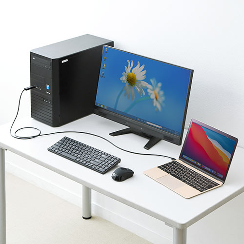 USBリンクケーブル USB3.2 Gen1 PC間 高速データ転送 データ移行 Windows/Mac両対応 Type-Cコネクタ