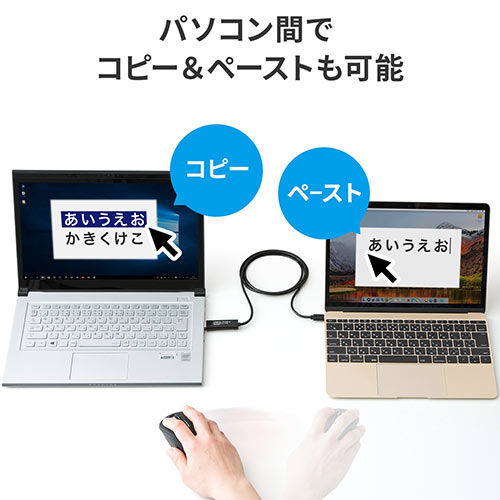 USBリンクケーブル USB3.2 Gen1 PC間 高速データ転送 データ移行 Windows/Mac両対応 Type-Cコネクタ