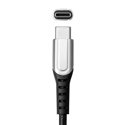 USB Type-Cケーブル（USB2.0・高耐久・ポリエチレンメッシュケーブル・USB PD 100W対応・CtoC・0.2m・ブラック）