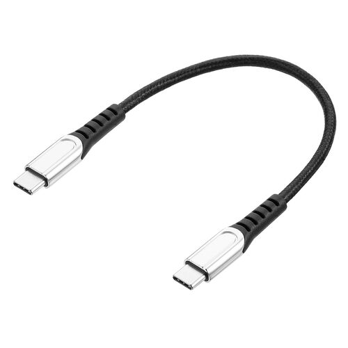 USB Type-Cケーブル（USB2.0・高耐久・ポリエチレンメッシュケーブル・USB PD 100W対応・CtoC・0.2m・ブラック）