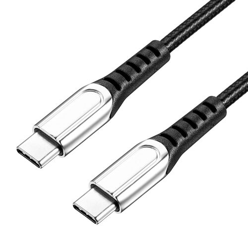 USB Type-Cケーブル（USB2.0・高耐久・ポリエチレンメッシュケーブル・USB PD 100W対応・CtoC・0.2m・ブラック）