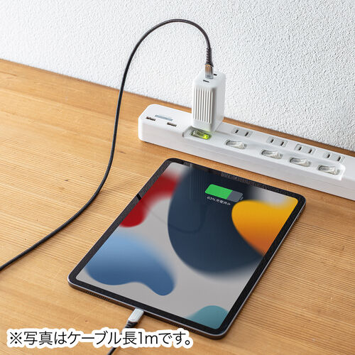 USB Type-Cケーブル（USB2.0・高耐久・ポリエチレンメッシュケーブル・USB PD 100W対応・CtoC・0.2m・ブラック）