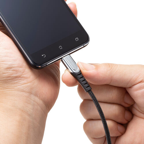 USB Type-Cケーブル（USB2.0・高耐久・ポリエチレンメッシュケーブル・USB PD 100W対応・CtoC・1m・ブラック）