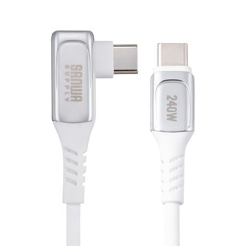 USB Type C ケーブル 2本セット / 2m / ブラック シリコン素材 ps-usbac31-2m-1.jpg