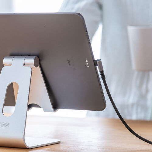 USB Type-Cケーブル（L字・PD60W・ポリエステルメッシュ・高耐久・CtoC・USB2.0・充電・データ転送・スマホ・タブレット・Nintendo Switch・ノートパソコン・1m）