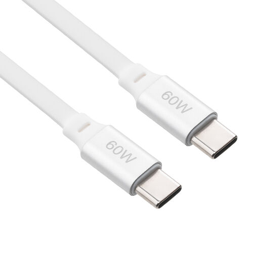 巻き取り式 USB Type-Cケーブル（両引き・CtoC・1.2m・PD60W・充電ケーブル・データ転送・持ち運び・iPad・iPhone・スマホ・タブレット・ホワイト）