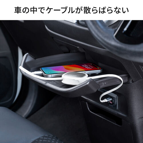 巻き取り式 USB Type-Cケーブル（両引き・CtoC・1.2m・PD60W・充電ケーブル・データ転送・持ち運び・iPad・iPhone・スマホ・タブレット・ホワイト）