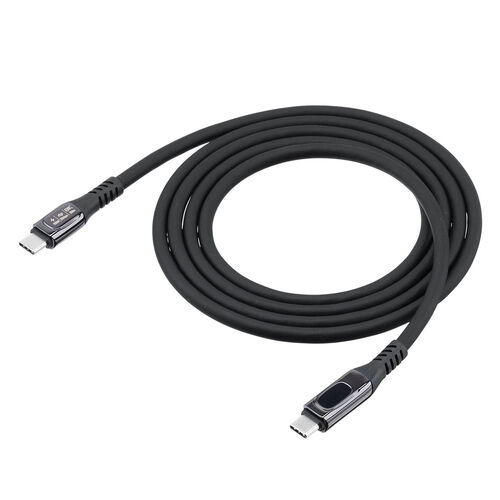 USB Type-Cケーブル（USB PD100W対応・電力表示機能付き・1.5m・USB 20Gbps・8K/60Hz対応・シリコンケーブル・充電 データ転送・映像伝送・iPhone 16対応）