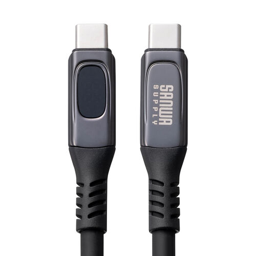 USB Type-Cケーブル（USB PD100W対応・電力表示機能付き・1.5m・USB 20Gbps・8K/60Hz対応・シリコンケーブル・充電 データ転送・映像伝送・iPhone 16対応）