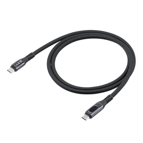 USB Type-Cケーブル（USB PD100W対応・電力表示機能・1m・USB4・USB 20Gbps・8K/60Hz対応・シリコンケーブル・充電 データ転送・映像伝送・iPhone 16対応）