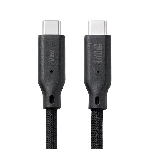 マグネットケーブル（USB Type-Cケーブル・急速充電・PD240Ｗ・まとまりやすい・データ転送・480Mbps・iPhone16対応・1m・ブラック）