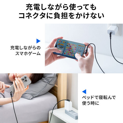 USB Type-Cケーブル（PD240W・L字・全方向対応ケーブル・両端回転コネクタ・スマホ・switch・充電・540°回転・USB2.0・480Mbps・1.8m・ブラック）
