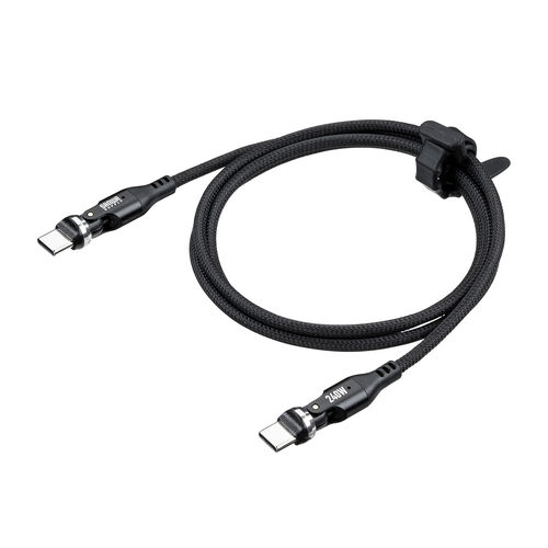 USB Type-Cケーブル（PD240W・L字・全方向対応ケーブル・両端回転コネクタ・スマホ・switch・iPhone17・充電・540°回転・USB2.0・480Mbps・1m・ブラック）