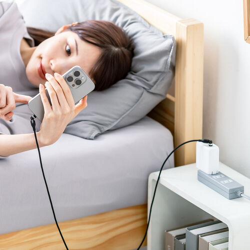 USB Type-Cケーブル（PD240W・L字・全方向対応ケーブル・両端回転コネクタ・スマホ・switch・iPhone17・充電・540°回転・USB2.0・480Mbps・1m・ブラック）