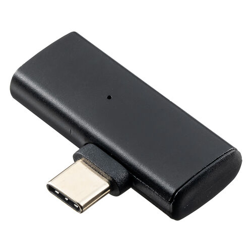 USB A to USB C 変換アダプタ（L字型・充電対応・PD100W・ USB 10Gbps・AppleProRes対応・通電LED・ブラック）