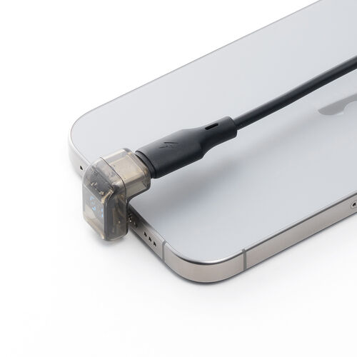 USB-C 変換アダプタ（U字・電力表示機能・USB 40Gbps・PD 140W・映像出力・8K・60Hz・U型・Type-C・出力スクリーン表示・クリアカラー・スケルトンデザイン）