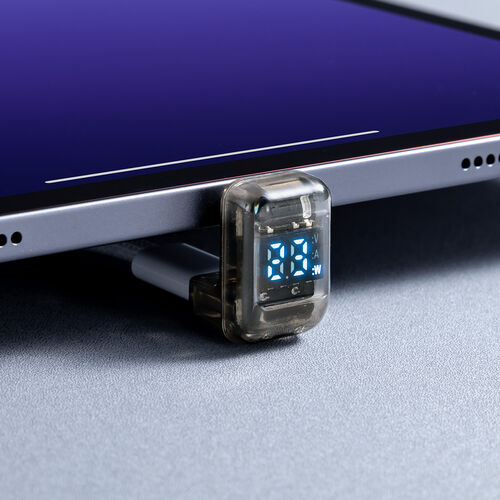 USB-C 変換アダプタ（U字・電力表示機能・USB 40Gbps・PD 140W・映像出力・8K・60Hz・U型・Type-C・出力スクリーン表示・クリアカラー・スケルトンデザイン）