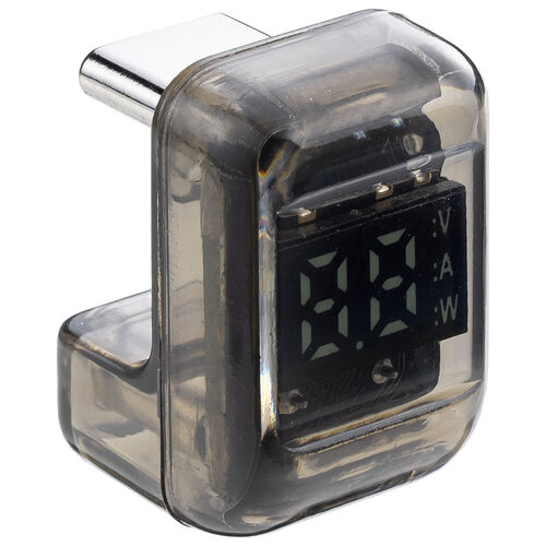 USB-C 変換アダプタ（U字・電力表示機能・USB 40Gbps・PD 140W・映像出力・8K・60Hz・U型・Type-C・出力スクリーン表示・クリアカラー・スケルトンデザイン）