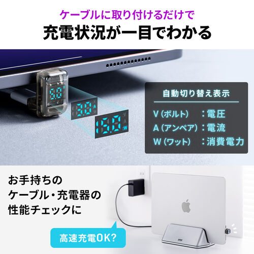 USB-C 変換アダプタ（U字・電力表示機能・USB 40Gbps・PD 140W・映像出力・8K・60Hz・U型・Type-C・出力スクリーン表示・クリアカラー・スケルトンデザイン）