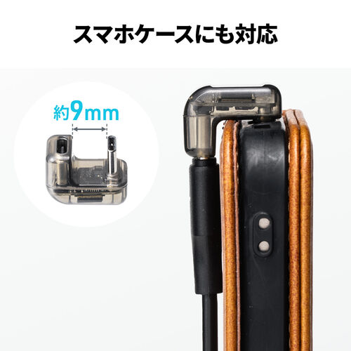 USB-C 変換アダプタ（U字・電力表示機能・USB 40Gbps・PD 140W・映像出力・8K・60Hz・U型・Type-C・出力スクリーン表示・クリアカラー・スケルトンデザイン）