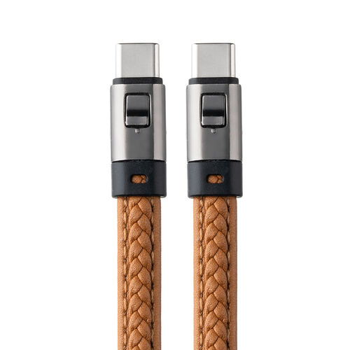 USBケーブル（USB Type-C ストラップ・急速充電・PD240W対応・ハンドストラップ・iPhone16・22cm・ブラウン）