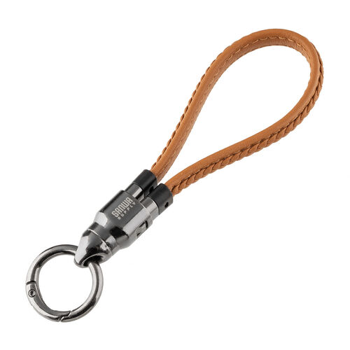 USBケーブル（USB Type-C ストラップ・急速充電・PD240W対応・ハンドストラップ・iPhone16・22cm・ブラウン）