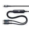 USB Type-C ケーブル（急速充電・PD100W・二股ケーブル・2-in-1・電力表示・ナイロンメッシュ・自動分配・2台同時充電・充電のみ・1.2m・ブラック）