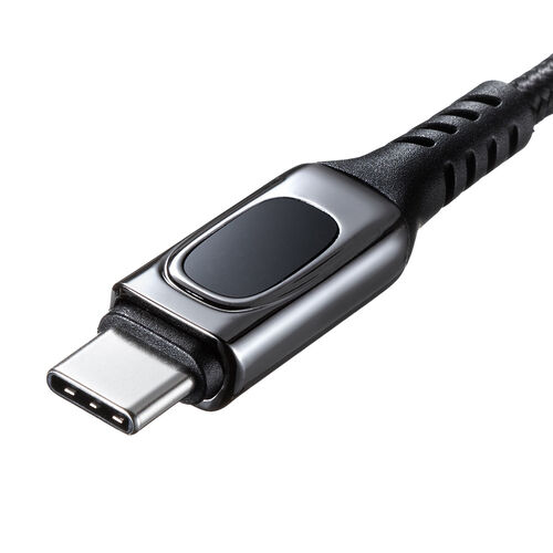 USB Type-C ケーブル（急速充電・PD100W・二股ケーブル・2-in-1・電力表示・ナイロンメッシュ・自動分配・2台同時充電・充電のみ・1.2m・ブラック）