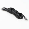 USB Type-C ケーブル（急速充電・PD100W・二股ケーブル・2-in-1・電力表示・ナイロンメッシュ・自動分配・2台同時充電・充電のみ・1.2m・ブラック）